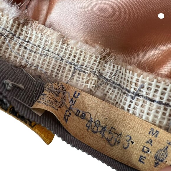 Gimbels Women's 6 3/4 Vintage Fur Pillbox Hat Cap 1950's Retro Brown USA Made - Picture 8 of 8